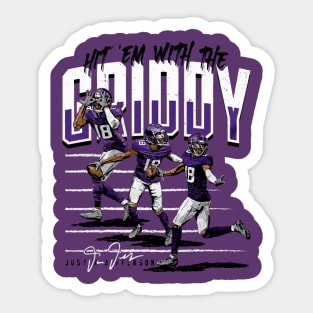 Justin Jefferson Minnesota Griddy Dance Sticker